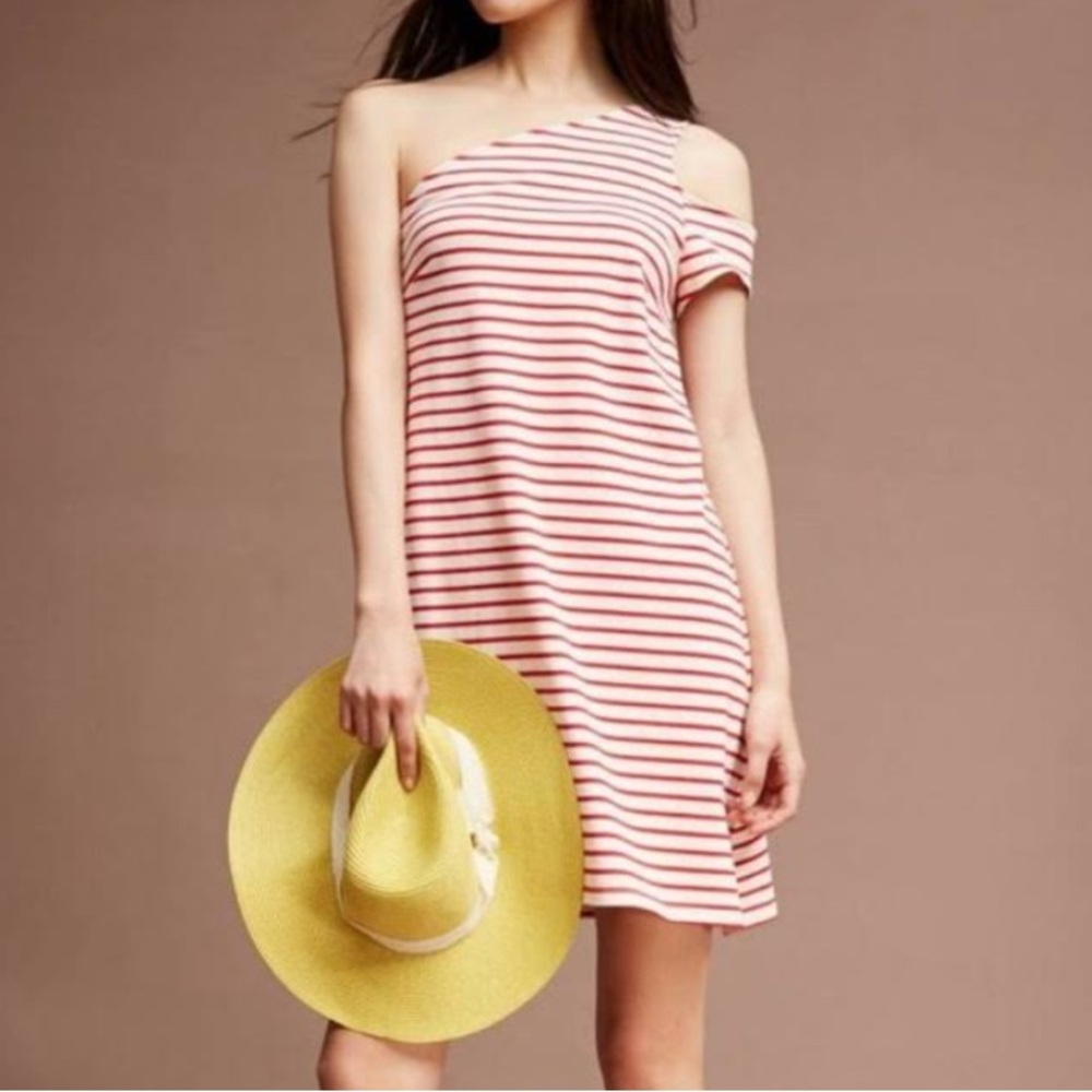 Maeve Striped One Shoulder Dress - Picture 2 of 4